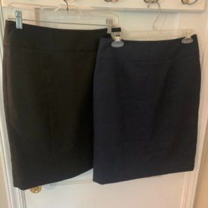 2 Pencil Skirts - Work Wear - Navy and Black - Size 4